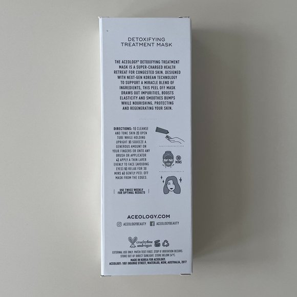 Aceology Detoxifying Treatment Mask 65ml New - Picture 4 of 5